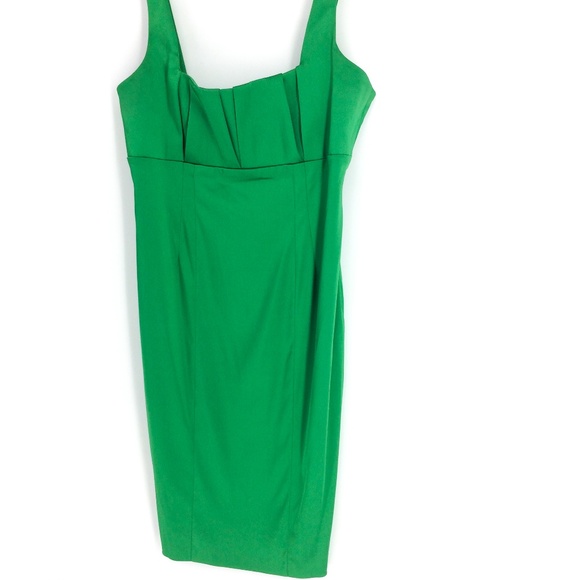 CALVIN KLEIN Green Pleated Cocktail Dress - Picture 4 of 7